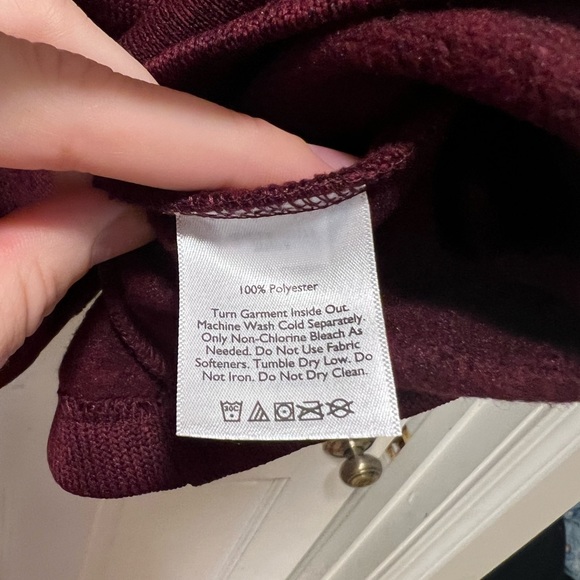 Eddie Bauer 1/4 Zip Pullover Burgundy Men’s 2XL NWT - Picture 6 of 6